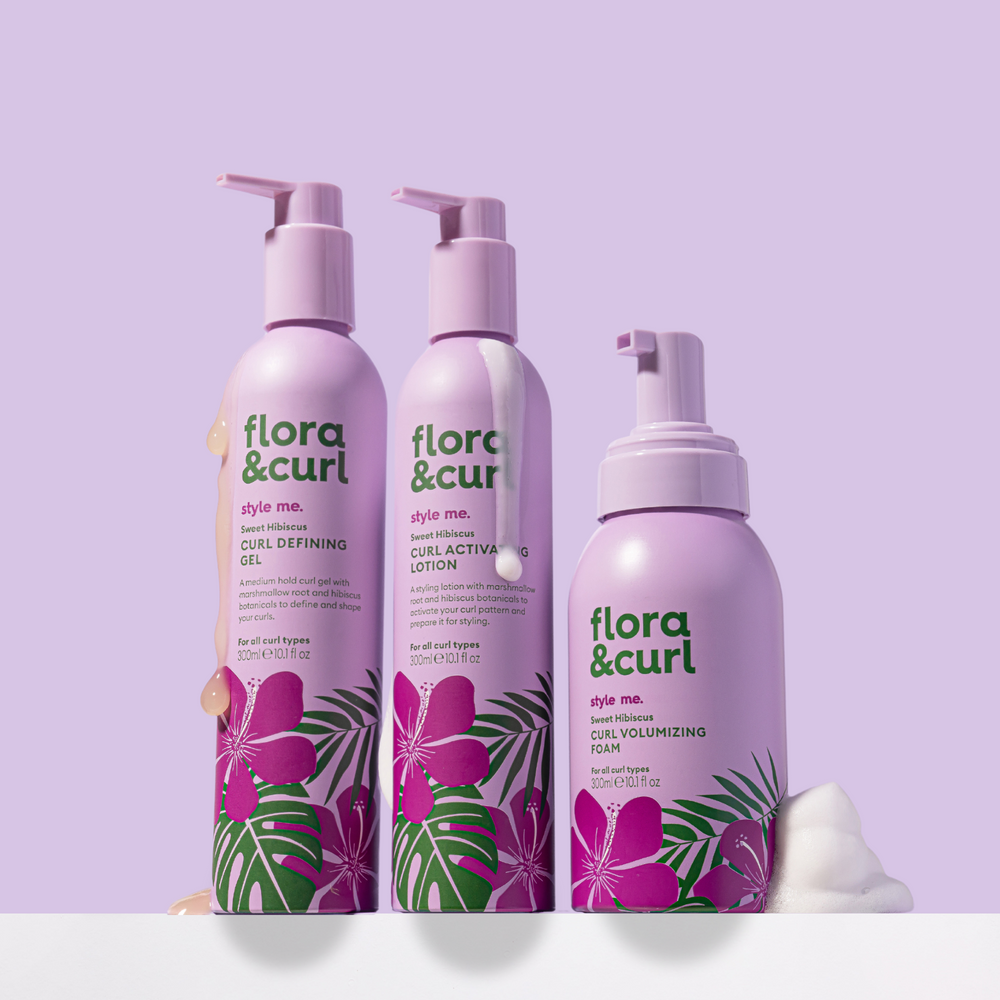 Curly Hair Styling Kit Hair Styling Products For Curly Hair Flora & Curl Flora & Curl
