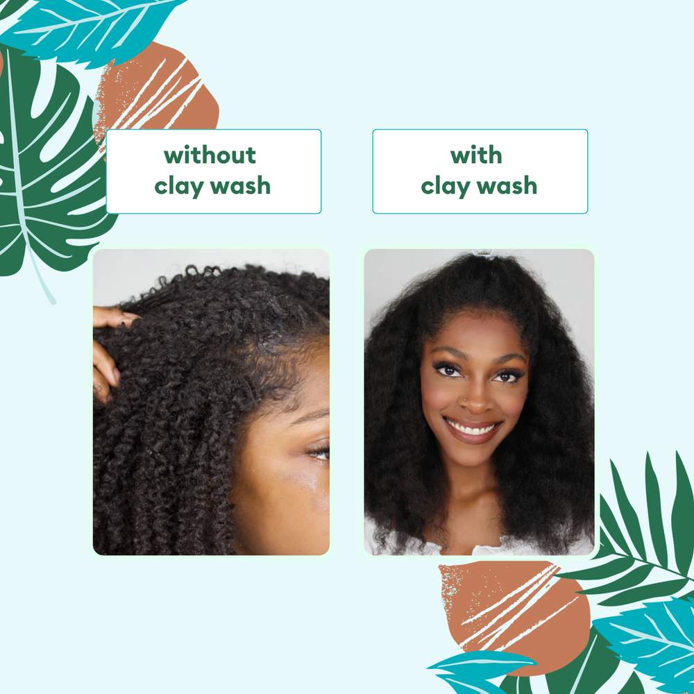 Coconut Mint Curl Refresh Clay Wash | Clarifying Clay Mask for